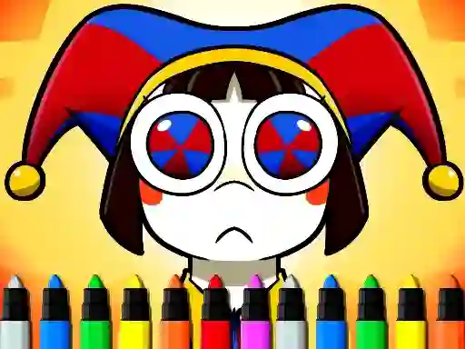 Cluiche Digital Circus Coloring Adventure ar líne