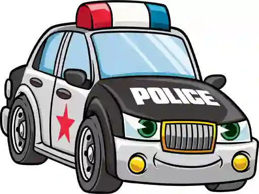Cluiche Cartoon Police Cars Puzzle ar líne