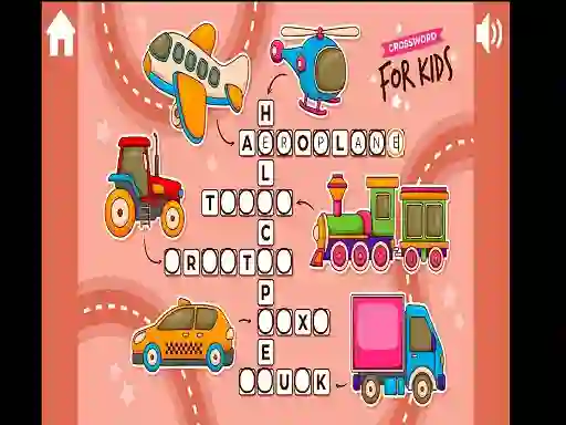 Cluiche Crossword for Kids ar líne