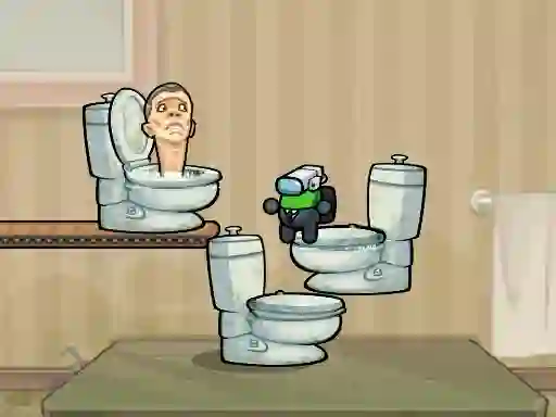 Cluiche Impostor Jump Skibidi Toilet ar líne