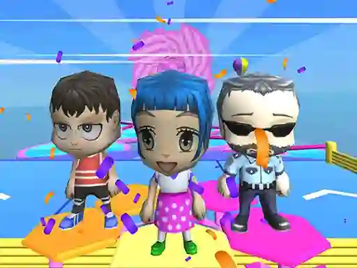 Cluiche Fall Guys And Girls Chibi Race Knockdown Multiplay ar líne
