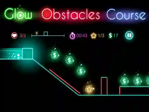 Cluiche Glow obstacle course ar líne