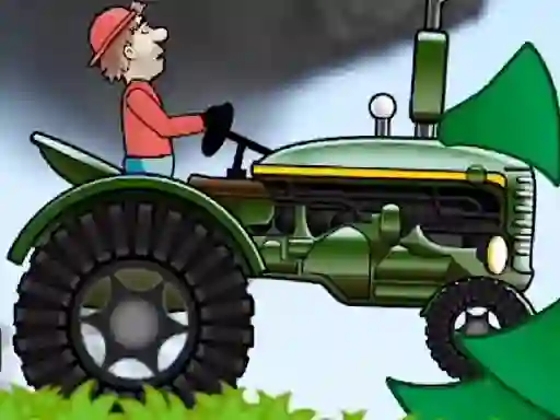 Cluiche Tractor Driving Hill Climb 2D ar líne