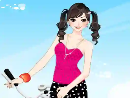 Cluiche Bicycle Girl Dressup ar líne