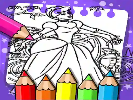 Cluiche Cinderella Color Book ar líne