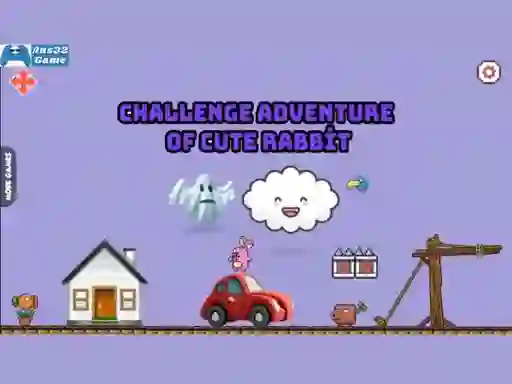 Cluiche Challenge adventure of cute rabbit ar líne