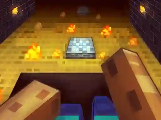 Cluiche Parkour in the cave 3D ar líne