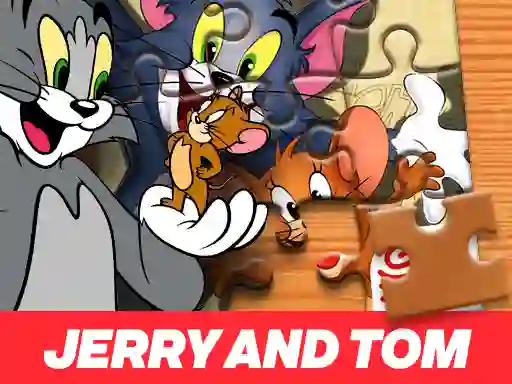 Cluiche Jerry and Tom Jigsaw Puzzle ar líne