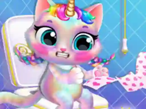 Cluiche Twinkle My Unicorn Cat Princess Caring ar líne