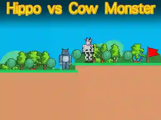 Cluiche Hippo vs Cow Monster ar líne