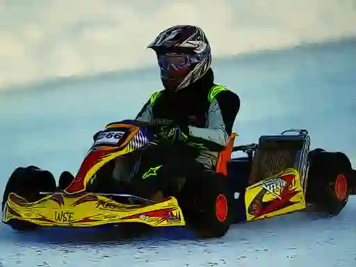 Cluiche Kart Racing Jigsaw ar líne