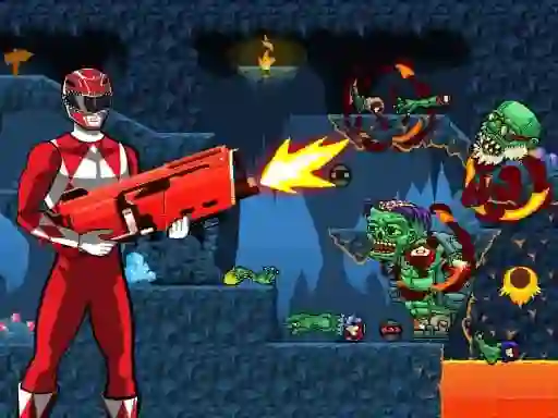 Cluiche Power Rangers shoot Zombie ar líne