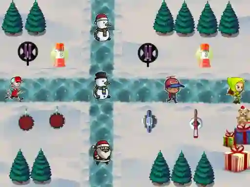 Cluiche Christmas Defense ar líne