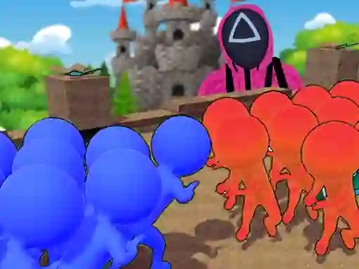 Cluiche Squid Game Crowd Pusher ar líne