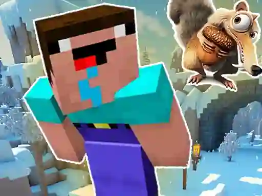 Cluiche Noob Parkour: Snow Age ar líne