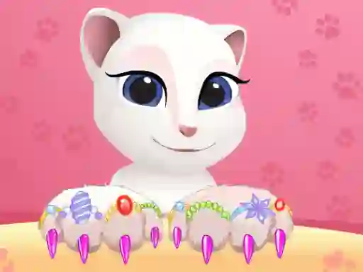 Cluiche Talking Tom Angela Great Manicure ar líne