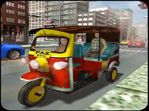 Cluiche Tuk Tuk City Driver 3D ar líne