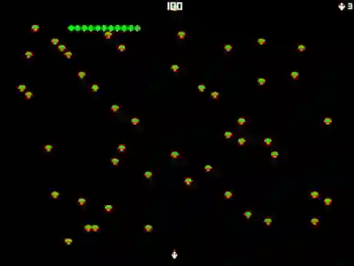 Cluiche Centipede Attack 2D ar líne