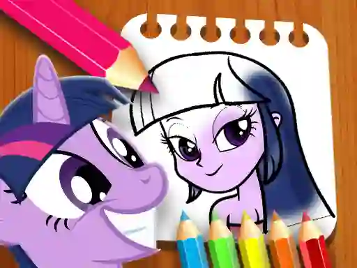 Cluiche Equestria Girls Coloring Book ar líne