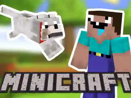 Cluiche Minicraft: Steve And Wolf Adventure ar líne