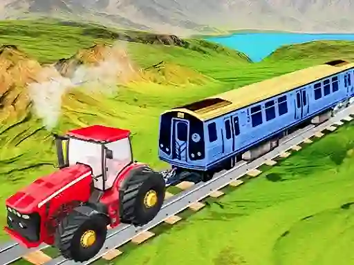 Cluiche Chain Tractor Train Towing Game 3D ar líne