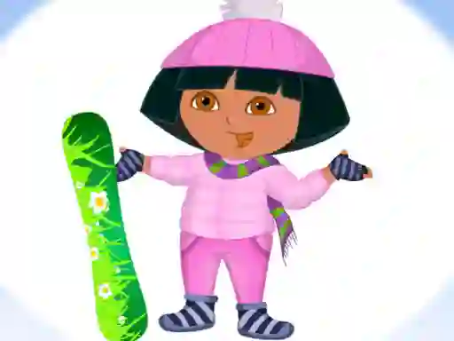 Cluiche Dora Ski Winter Dressup ar líne