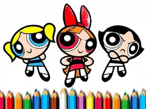 Cluiche PowerPuff Girls Coloring Book ar líne