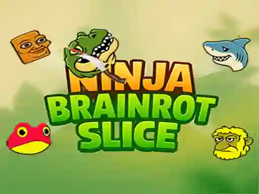 Cluiche Ninja brainrot Slice ar líne