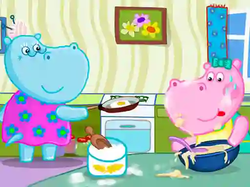Cluiche Hippo Cooking School ar líne
