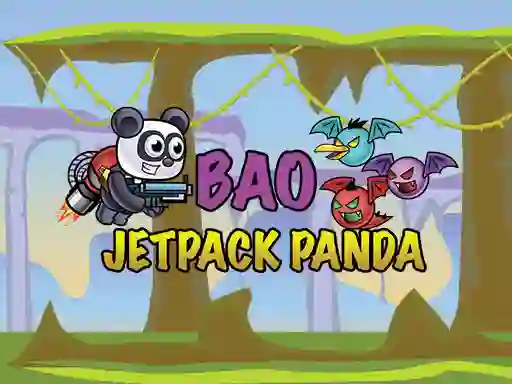 Cluiche Jetpack Panda Bao ar líne