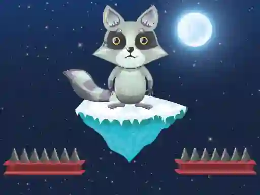 Cluiche Jumping Raccoon ar líne