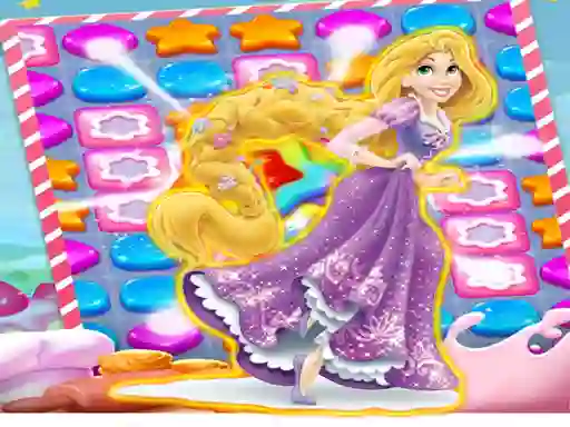 Cluiche Princess Rapunzel Match3 ar líne
