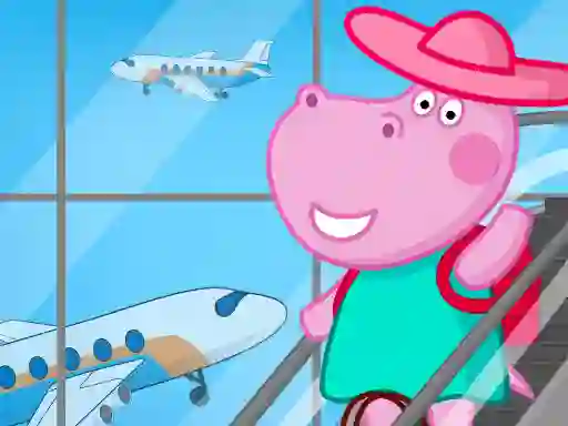 Cluiche Hippo Family Airport Adventure ar líne