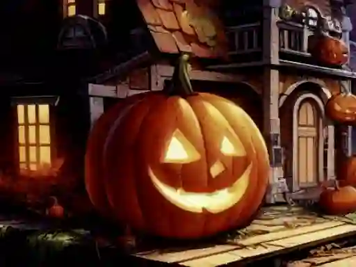 Cluiche Halloweem Pumpkin Adventure ar líne