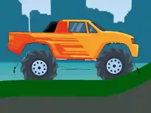 Cluiche Monster Truck Hill Driving 2D ar líne