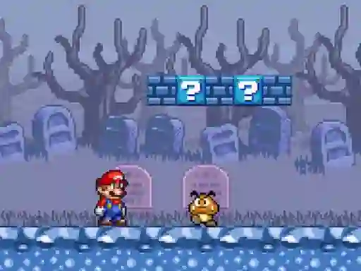 Cluiche Super Mario Bros Star Scramble 2 Ghost island ar líne