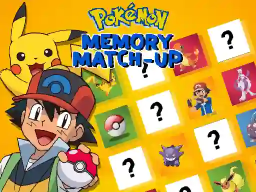 Cluiche Pokemon Memory Match-Up ar líne