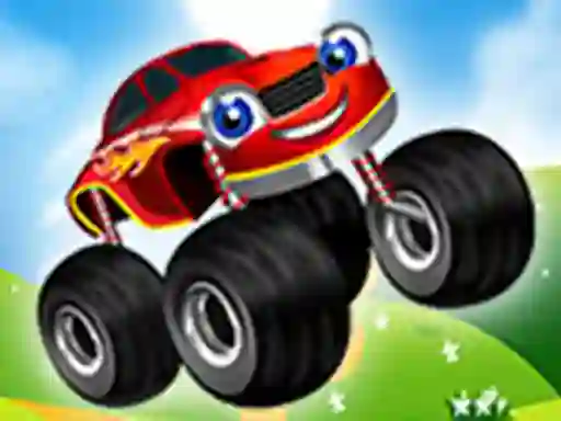 Cluiche Monster Trucks Kids Racing ar líne