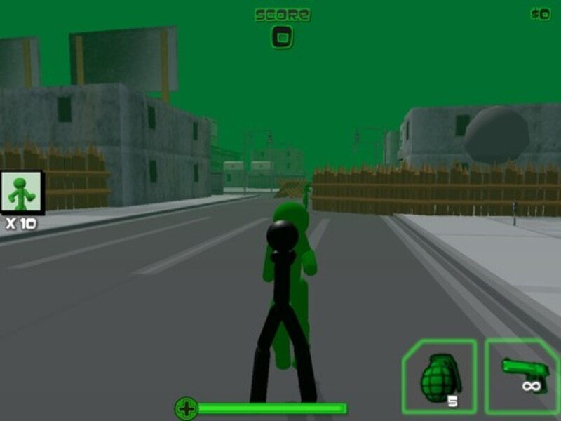 Cluiche Stickman Zombie Lámhach 3D ar líne