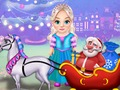 Cluiche Iompar Nollag Glan Little Elsa  ar líne