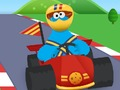 Cluiche 123 Sráid Sesame: Rásaíocht Cookie Kart  ar líne