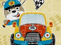 Cluiche Cartúin Rásaíochta Jigsaw  ar líne