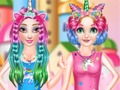 Cluiche Salon Gruaige Unicorn Rainbow Princesses  ar líne