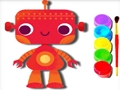 Cluiche Ar ais ar scoil: Leabhar Dathúcháin Robot  ar líne