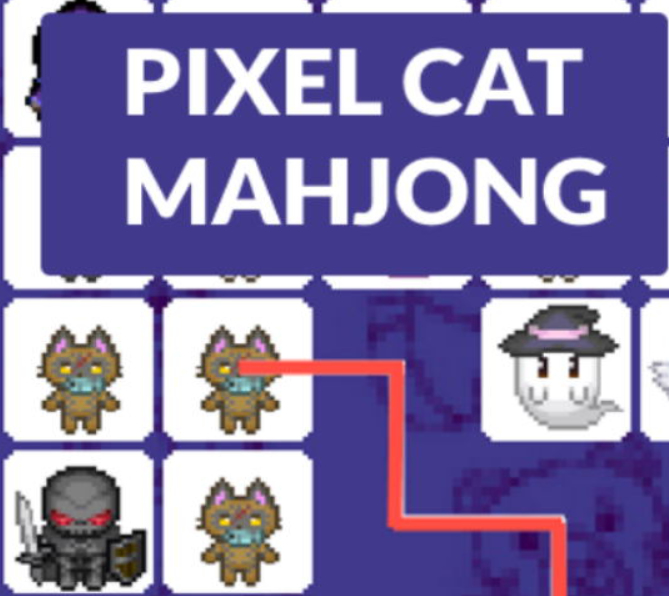 Cluiche Cat picteilín mahjong  ar líne