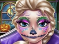 Cluiche Makeup Oíche Shamhna scanrúil Elsa  ar líne