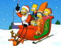 Cluiche Puzal Jigsaw Nollag Simpsons  ar líne