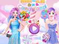 Cluiche Barbie agus Elsa i Candyland  ar líne