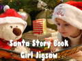 Cluiche Jigsaw Cailín Leabhar Scéal Santa  ar líne