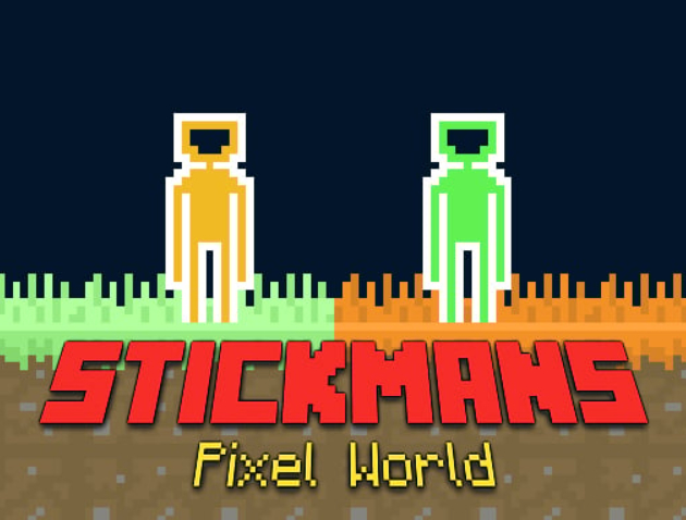 Cluiche Cluiche Stickmans Pixel World ar líne  ar líne